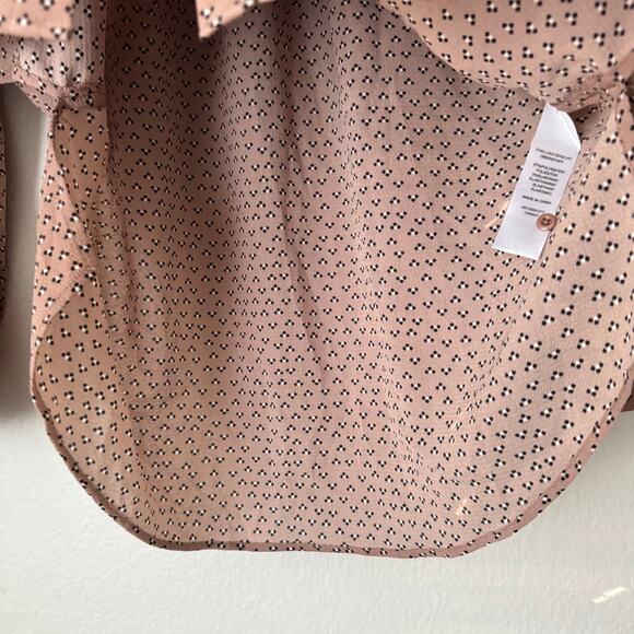 NWT Adrianna Papell Women Pink Tunic Blouse Longsleeve Work Going Out Size Large - Picture 5 of 10